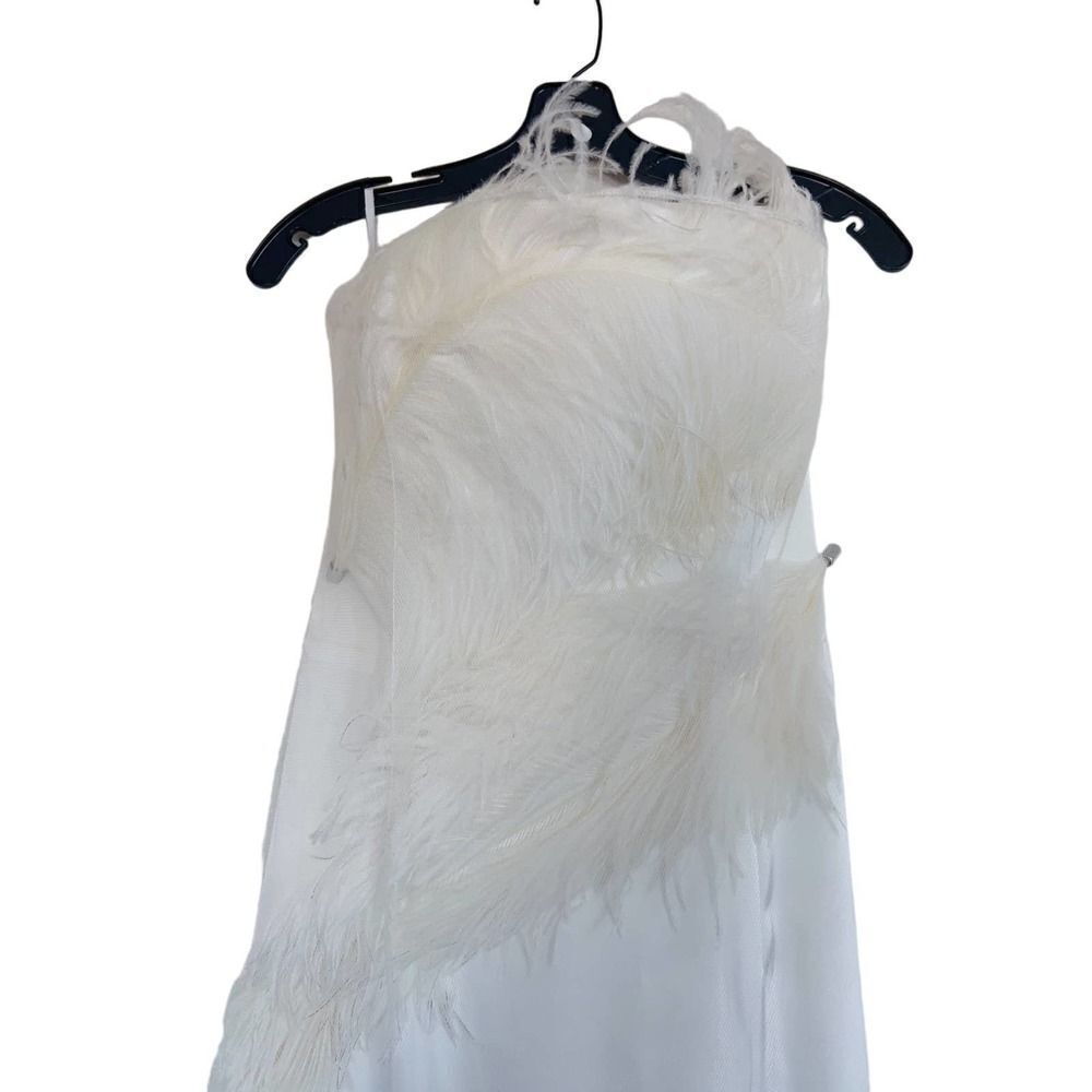 16Arlington Minelli Netting Feather Dress US8 - Picture 8 of 12
